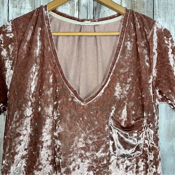 POL Pink Crushed Velvet Tee - Picture 5 of 6